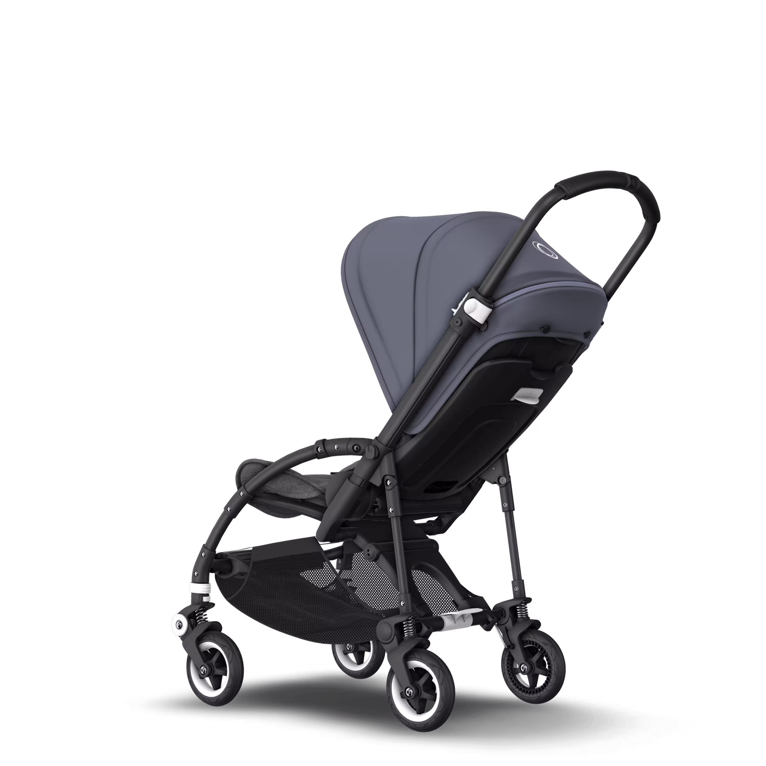 Bugaboo Bee 5 seat and bassinet stroller steel blue sun canopy, grey melange fabrics, black base - Main Modal Image Slide 6 of 6
