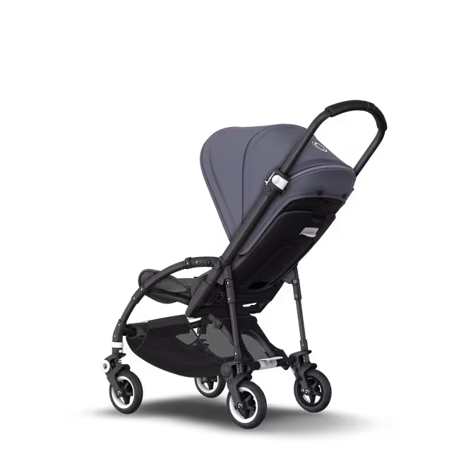 Bugaboo Bee 5 seat and bassinet stroller steel blue sun canopy, grey melange fabrics, black base - Main Image Slide 6 of 6