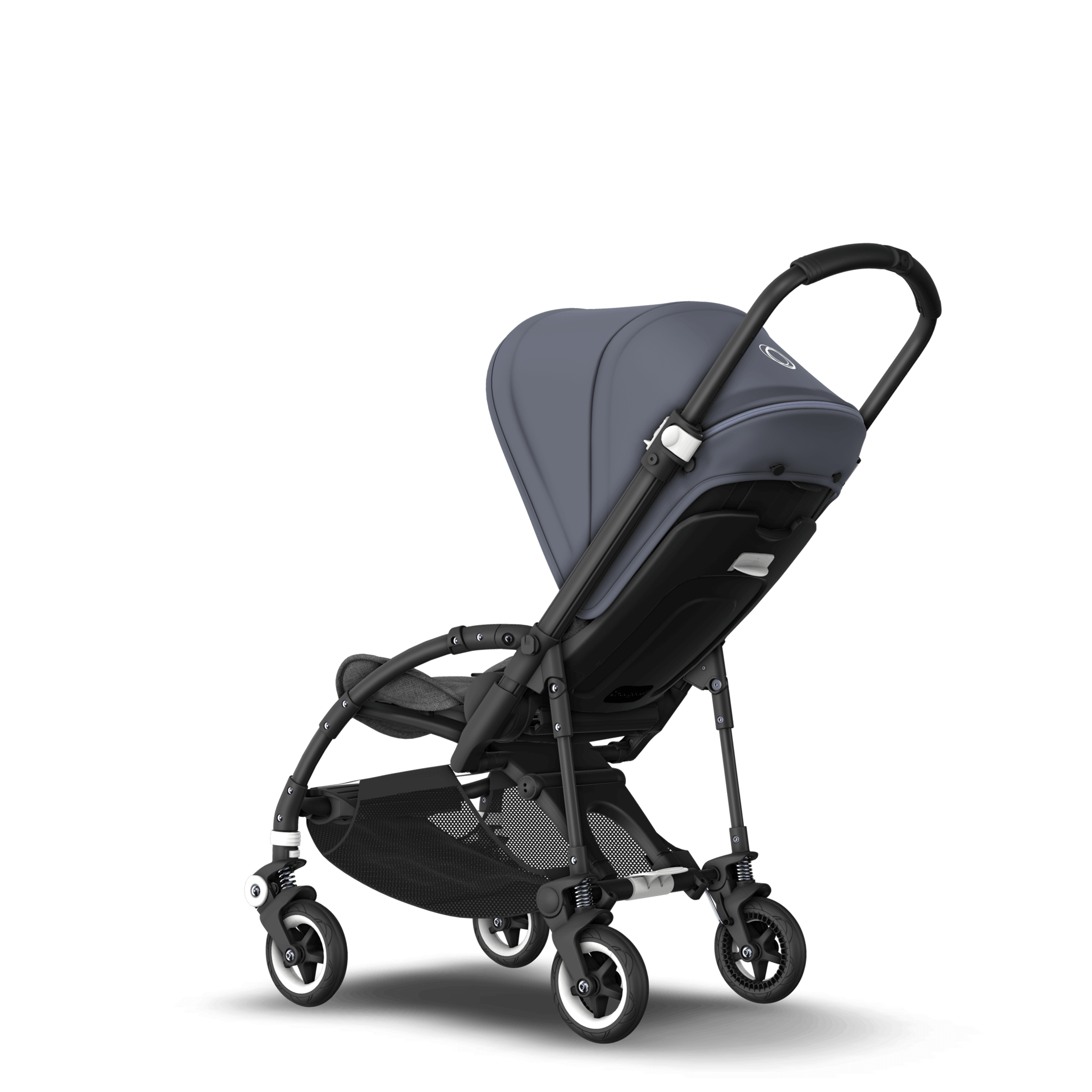 Bugaboo Bee 5 seat and bassinet stroller steel blue sun canopy