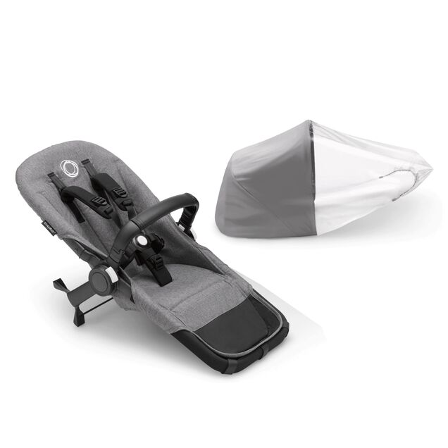 Bugaboo Donkey 5 Duo extension set RW fabric US GREY MÉLANGE - Main Image Slide 2 of 2