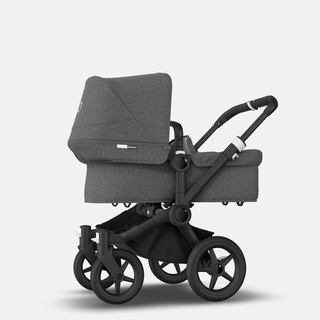 Bugaboo Donkey 3 Mono travel system grey melange sun canopy, grey melange fabrics, black base - Main Image Slide 4 of 19