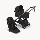 Bugaboo Dragonfly Plus 2-in-1 stroller graphite base, heritage black fabrics, heritage black sun canopy