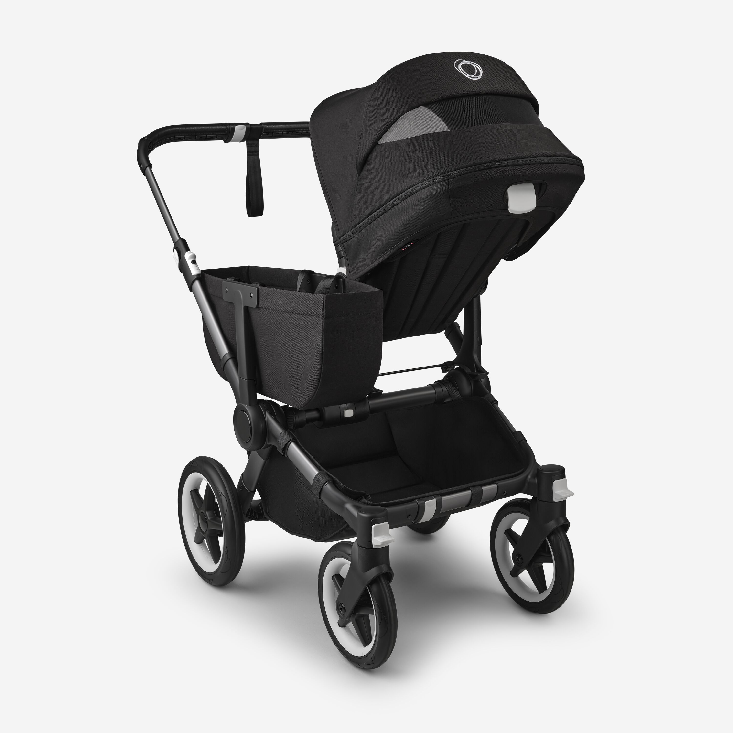 Bugaboo Donkey 5 Mono 2-in-1 stroller graphite base, midnight black fabrics, midnight black sun canopy - Main Modal Image Slide 4 of 12