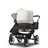 Bugaboo Donkey 5 Duo double stroller graphite base, midnight black fabrics, misty white sun canopy - Thumbnail Slide 3 of 11