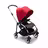 Bugaboo Bee 6 seat stroller red sun canopy, grey mélange fabrics, aluminium base - Thumbnail Slide 1 of 2