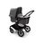 Bugaboo Fox 3 bassinet and seat stroller black base, grey melange fabrics, grey melange sun canopy - Thumbnail Slide 2 of 7