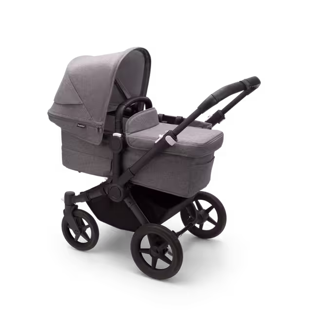 Bugaboo Donkey 5 Mono 2-in-1 stroller black base, grey mélange fabrics, grey mélange sun canopy - Main Image Slide 3 of 10