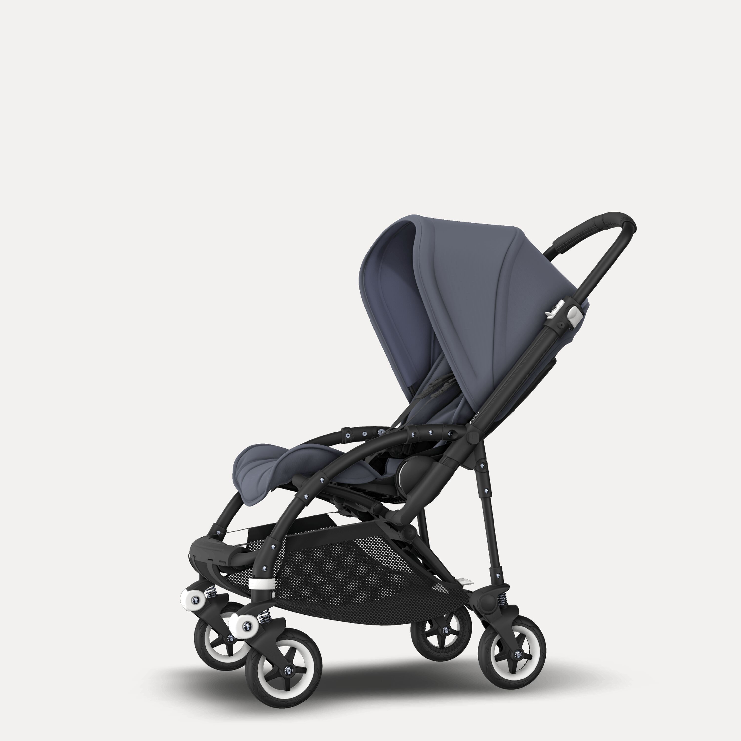 Bugaboo Bee 5 seat stroller steel blue sun canopy, steel blue fabrics, black base - Main Modal Image Slide 2 of 6