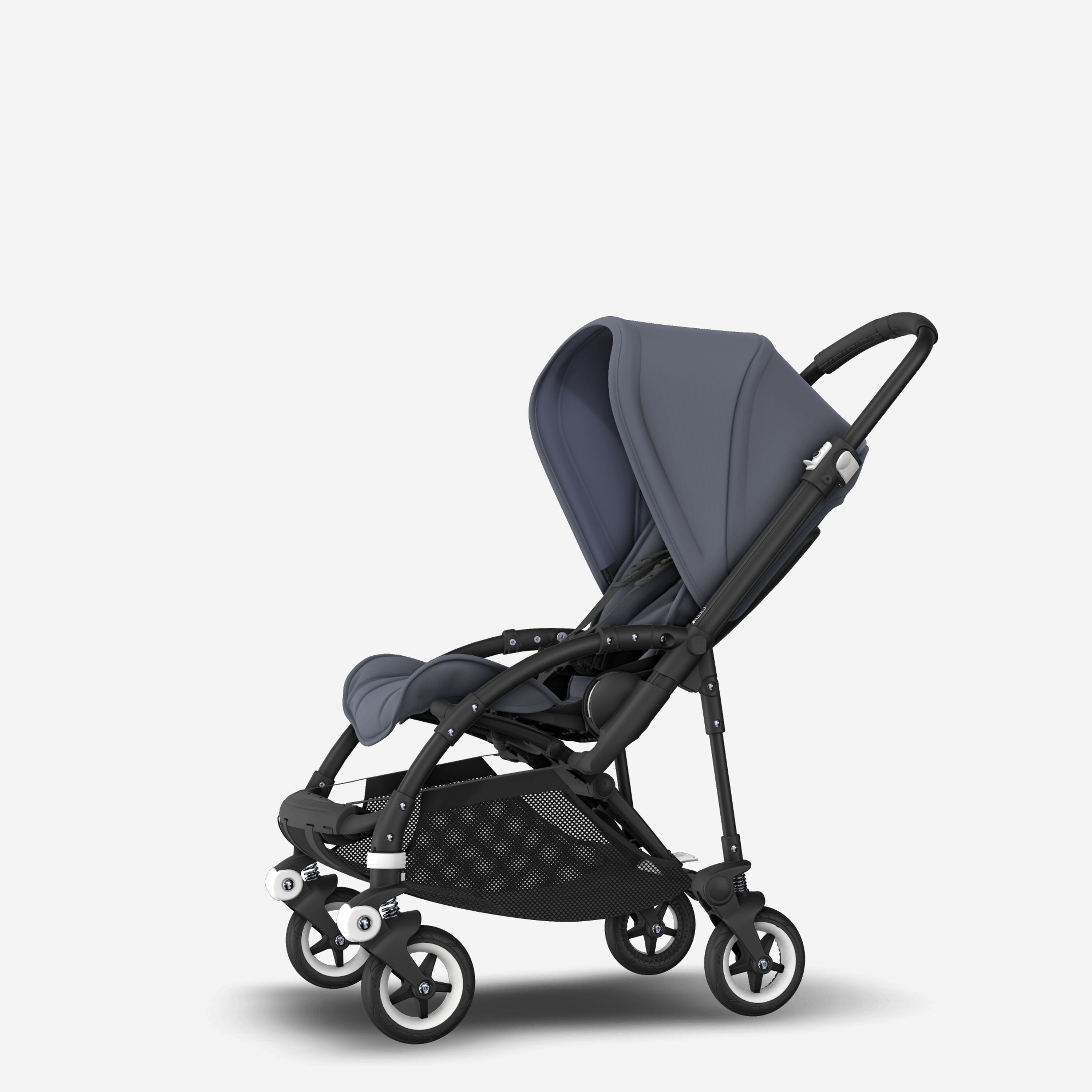 Bugaboo Bee 5 seat stroller steel blue sun canopy, steel blue fabrics, black base - Main Modal Image Slide 2 of 6
