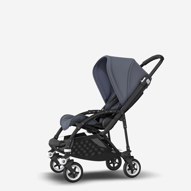 Bugaboo Bee 5 seat stroller steel blue sun canopy, steel blue fabrics, black base - Main Image Slide 2 of 6