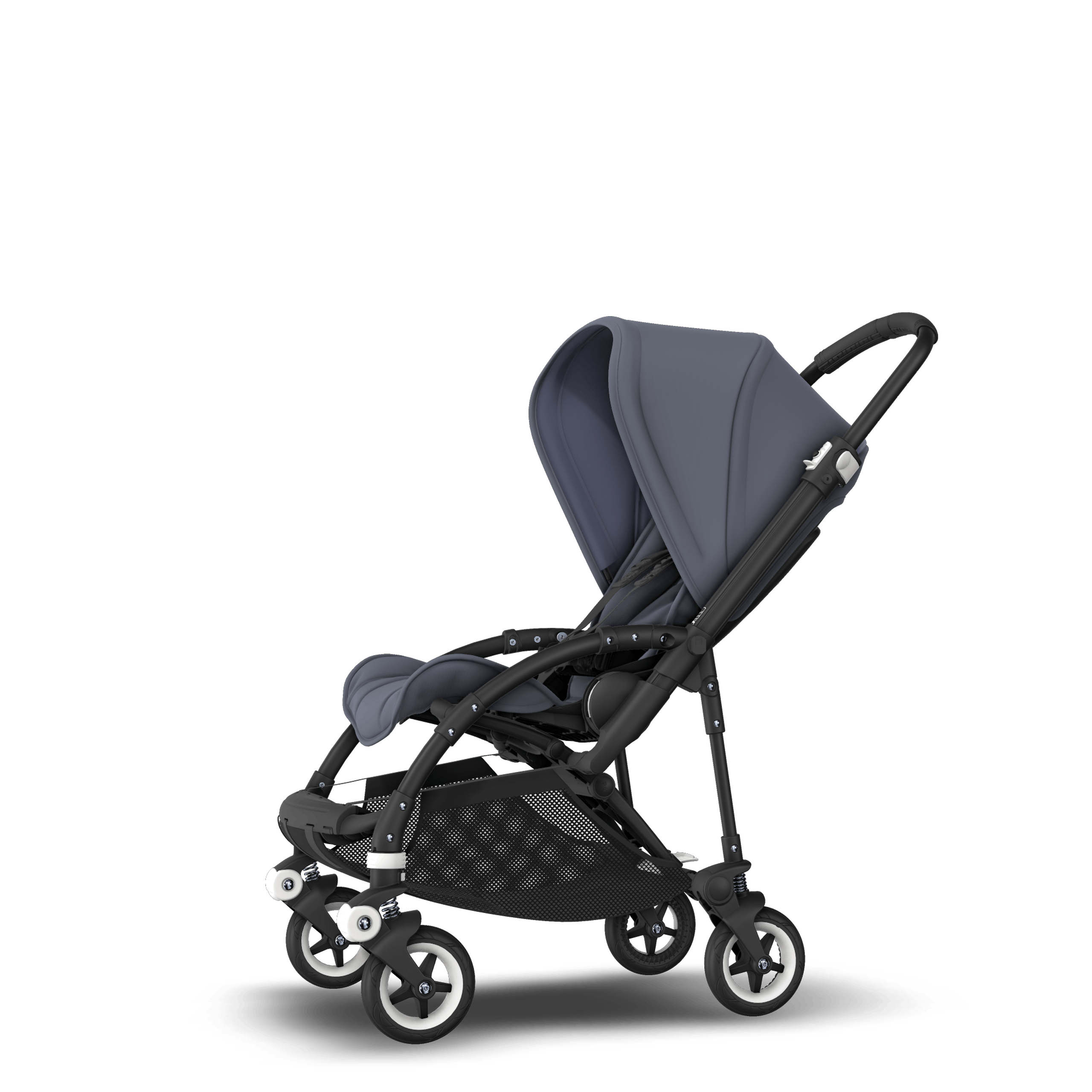 Bugaboo Bee 5 seat stroller steel blue sun canopy, steel blue fabrics, black base - Thumbnail Slide 2 of 6
