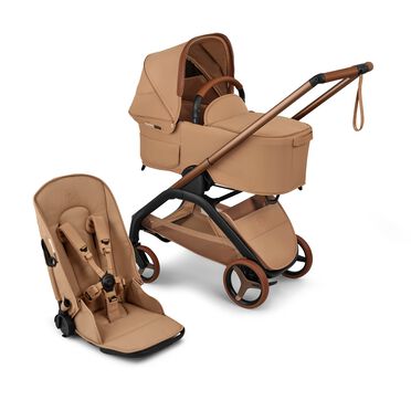 Bugaboo x Stella McCartney Dragonfly Plus 2-in-1 pushchair tobacco brown base, tobacco brown fabrics, tobacco brown sun canopy