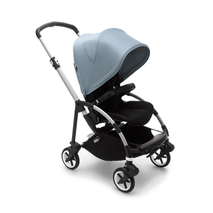 Bugaboo Bee 6 seat stroller vapor blue sun canopy, black fabrics, aluminium base - view 1