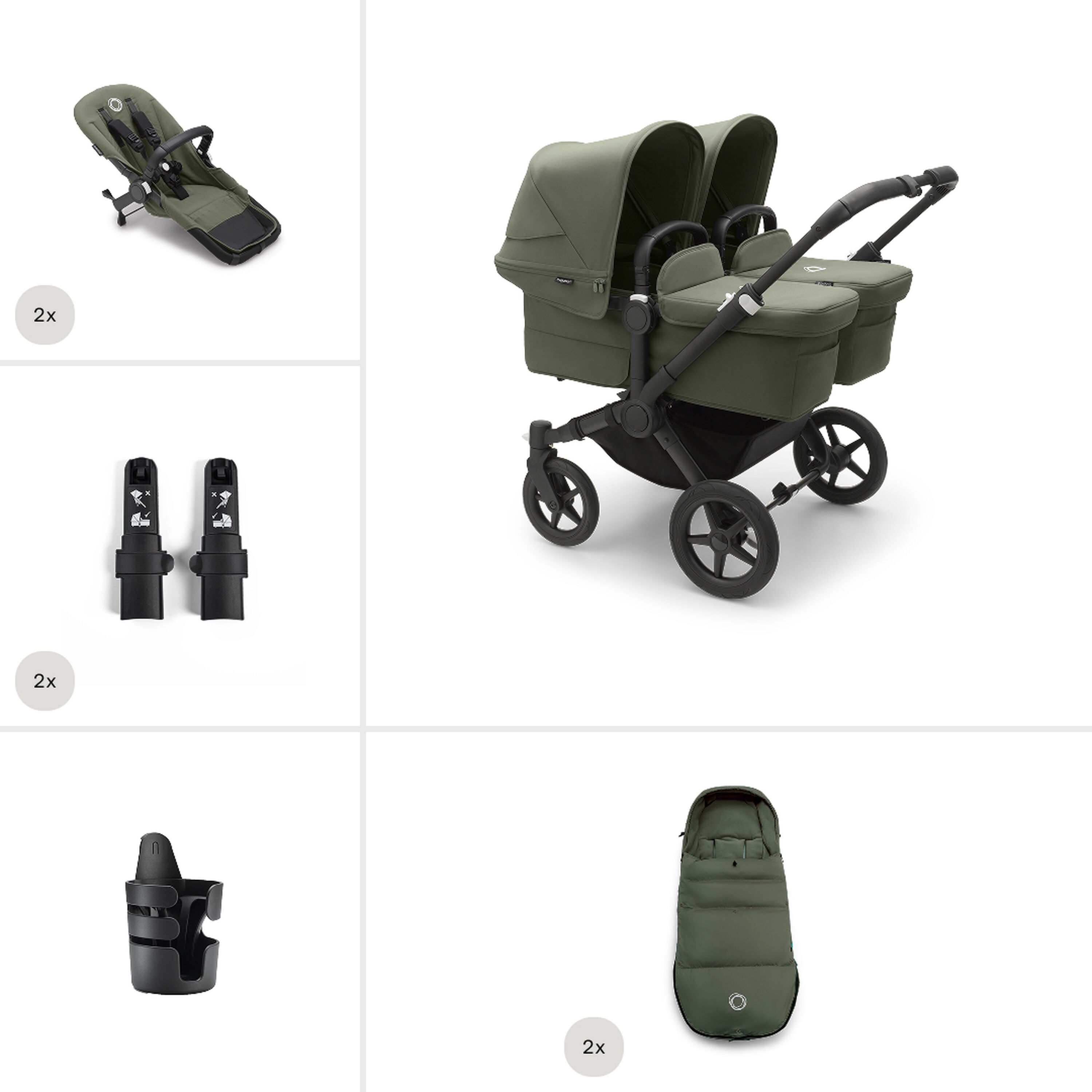 Bugaboo Donkey 5 Twin Essential stroller bundle - Main Modal Image Slide 1 of 5