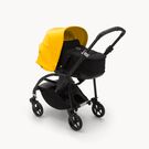 US - B6 bassinet stroller bundle black, black, lemon yellow
