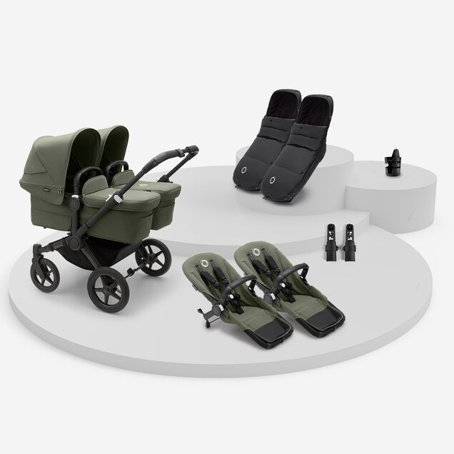 Bugaboo Donkey 5 Twin Barnvagnspaket Bas - Main Image Slide 1 of 5