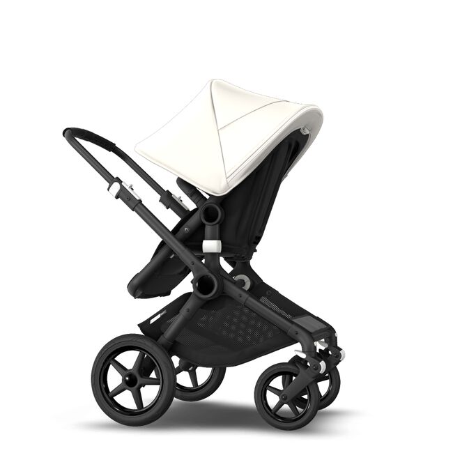 Bugaboo Fox 2 Seat and Bassinet Stroller Fresh white sun canopy, Black style set, black chassis - Main Image Slide 6 of 6