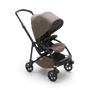 Bugaboo Bee 6 seat stroller mineral taupe mélange sun canopy, mineral taupe mélange fabrics, black base