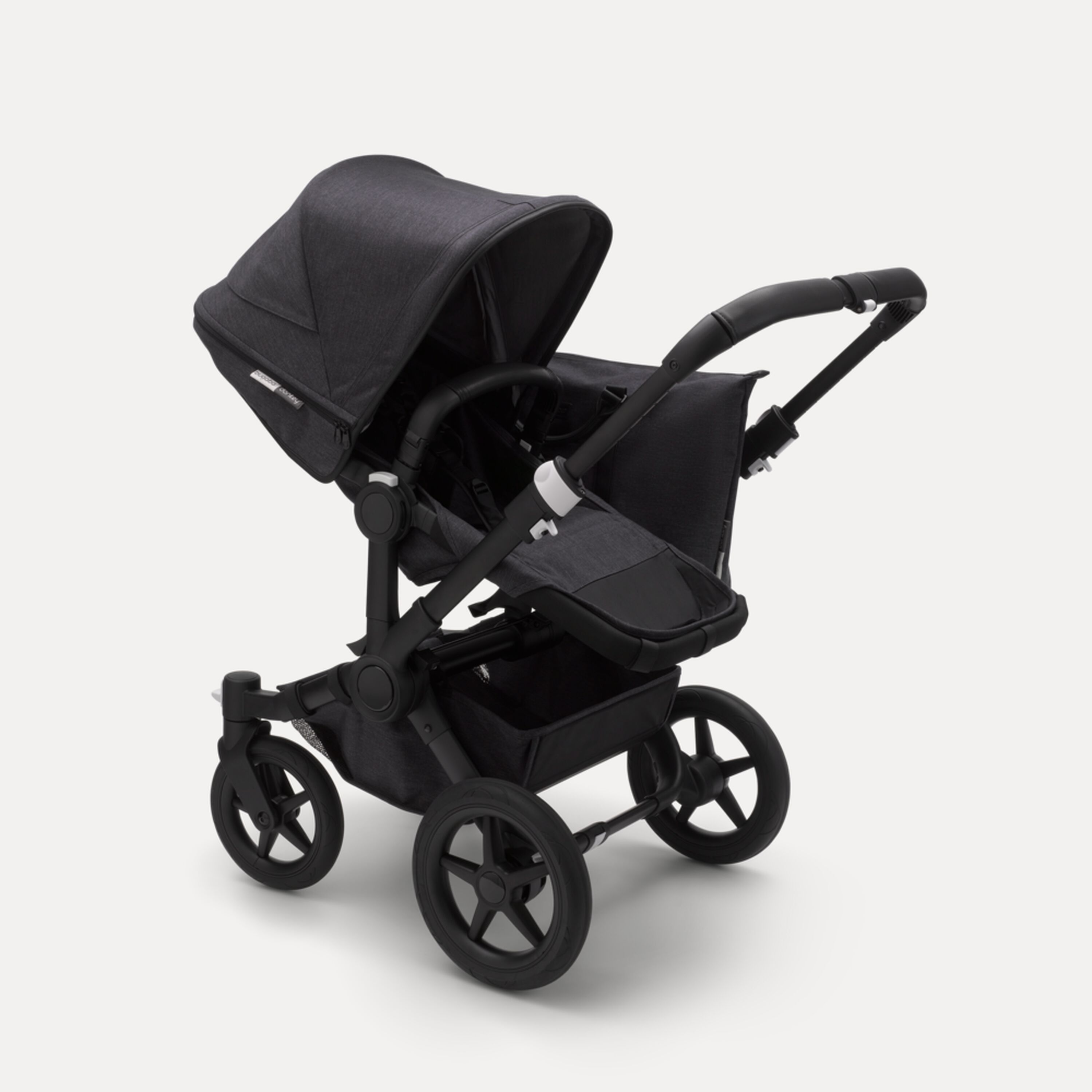 Bugaboo Donkey 3 Mono seat and carrycot pushchair mineral washed black sun canopy, mineral washed black fabrics, black base - Main Modal Image Slide 2 of 7