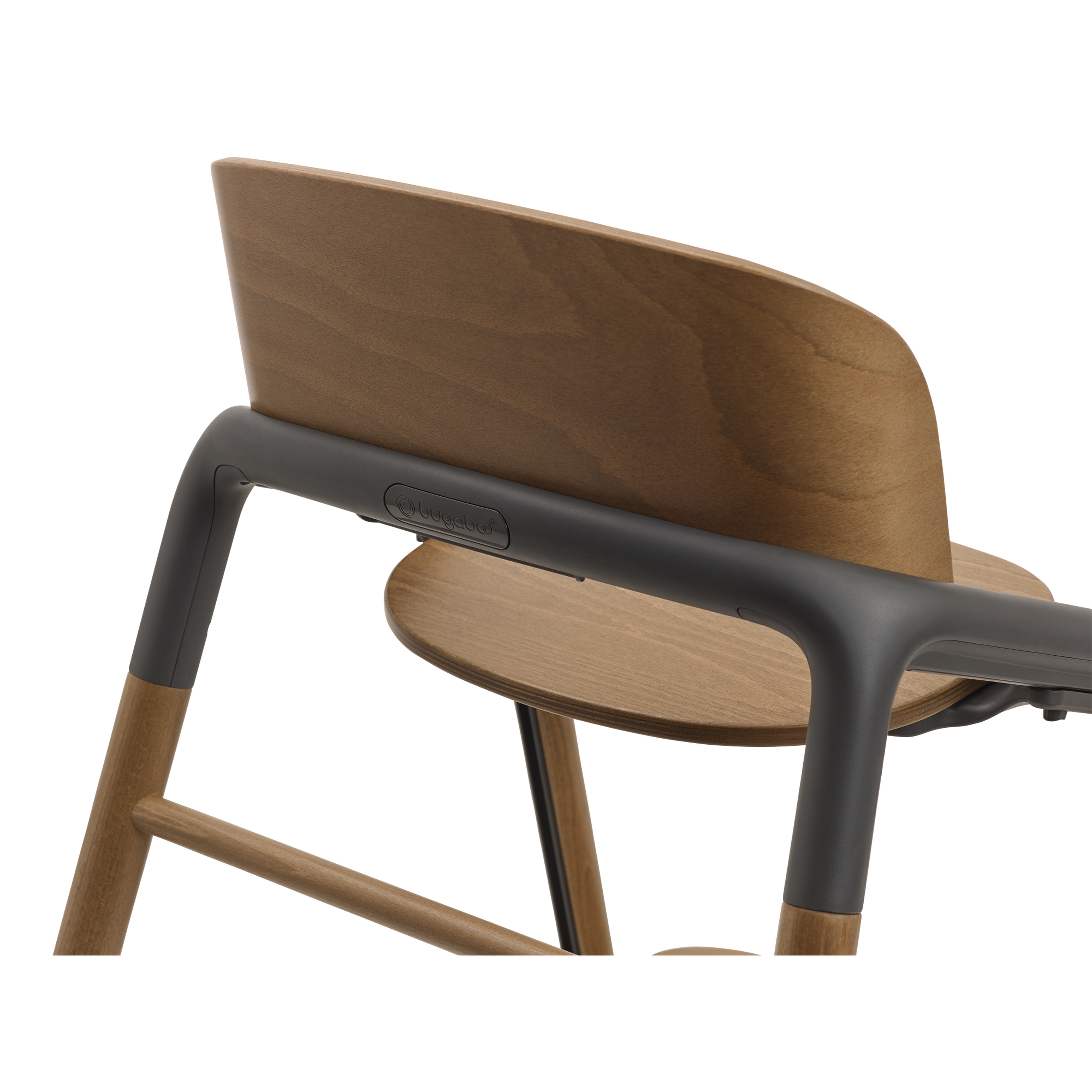 Back of the Bugaboo Giraffe chair in warm wood/grey. - Thumbnail Slide 2 of 6