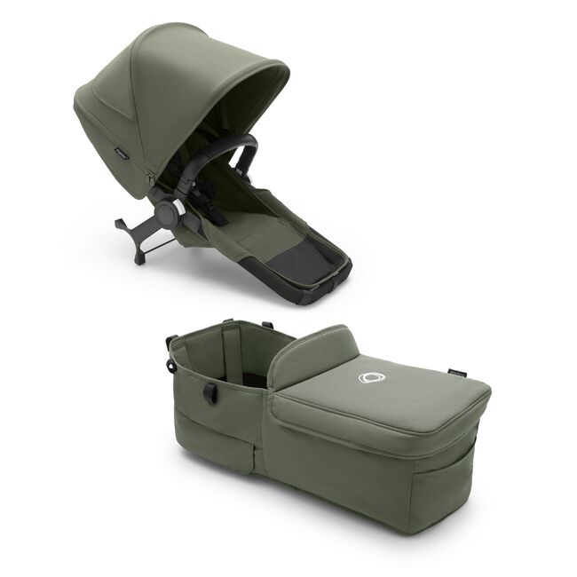 Refurbished Bugaboo Donkey 5 Twin extension set complete FOREST GREEN-FOREST GREEN - Main Image Slide 1 of 1