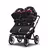 Bugaboo Donkey 5 twin stroller graphite base, midnight black fabrics, animal explorer red/blue sun canopy - Thumbnail Slide 2 van 12