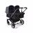 Bugaboo Donkey 5 twin stroller graphite base, midnight black fabrics, stormy blue sun canopy - Thumbnail Slide 1 of 12