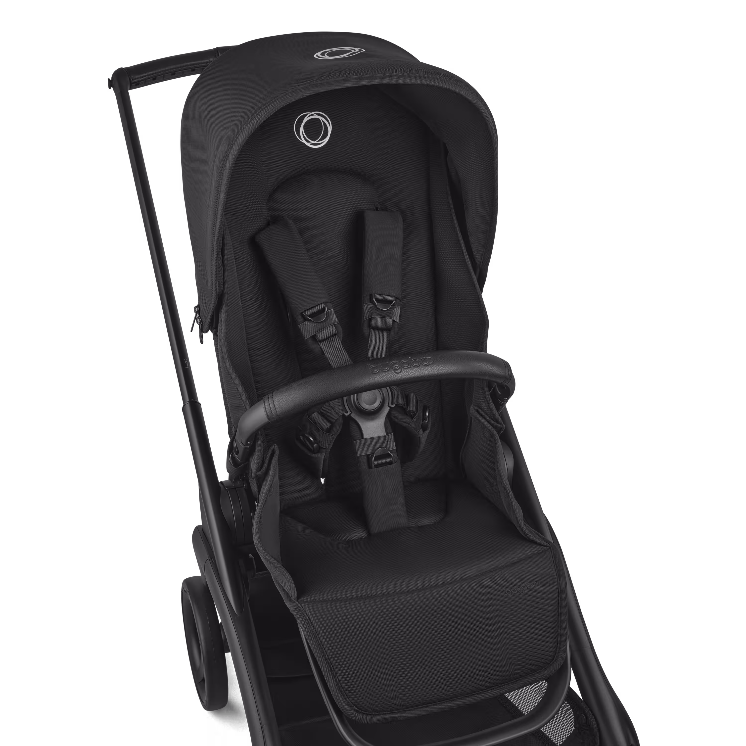 Bugaboo Dragonfly Plus seat stroller graphite base, heritage black fabrics, misty white sun canopy - Main Modal Image Slide 9 of 11