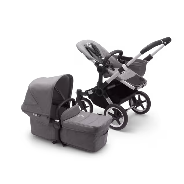 AU - Bugaboo Donkey 3 Mono Seat and Bassinet Stroller Grey Melange, Aluminum chassis - Main Image Slide 5 of 6