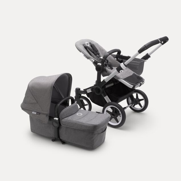 AU - Bugaboo Donkey 3 Mono Seat and Bassinet Stroller Grey Melange, Aluminum chassis - Main Image Slide 5 of 6