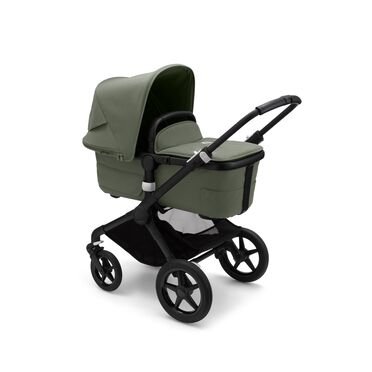 Bugaboo Fox 3 kinderwagen met wieg, met black frame, forest green bekleding en forest green zonnekap. - view 2