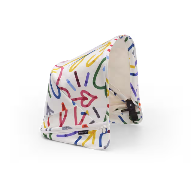 Bugaboo Donkey 5 sun canopy Art of Discovery WHITE - Main Image Slide 1 of 4