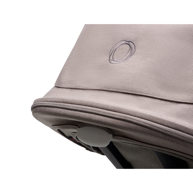 Bugaboo Fox 3 bassinet and seat stroller graphite base, mineral light grey fabrics, mineral light grey sun canopy