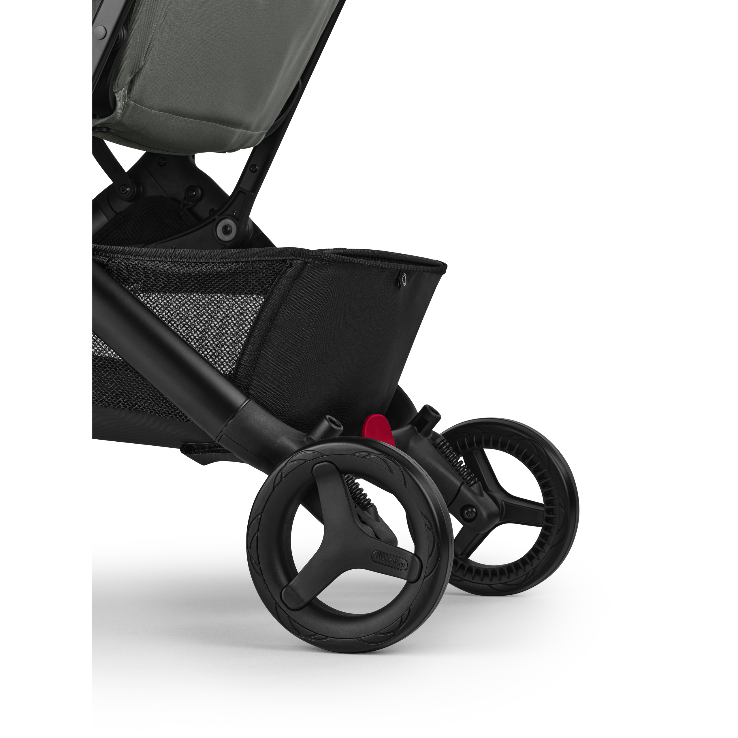 Bugaboo Butterfly 2 Plus travel pram black base, dusty pink fabrics, dusty pink sun canopy - Thumbnail Slide 10 of 11