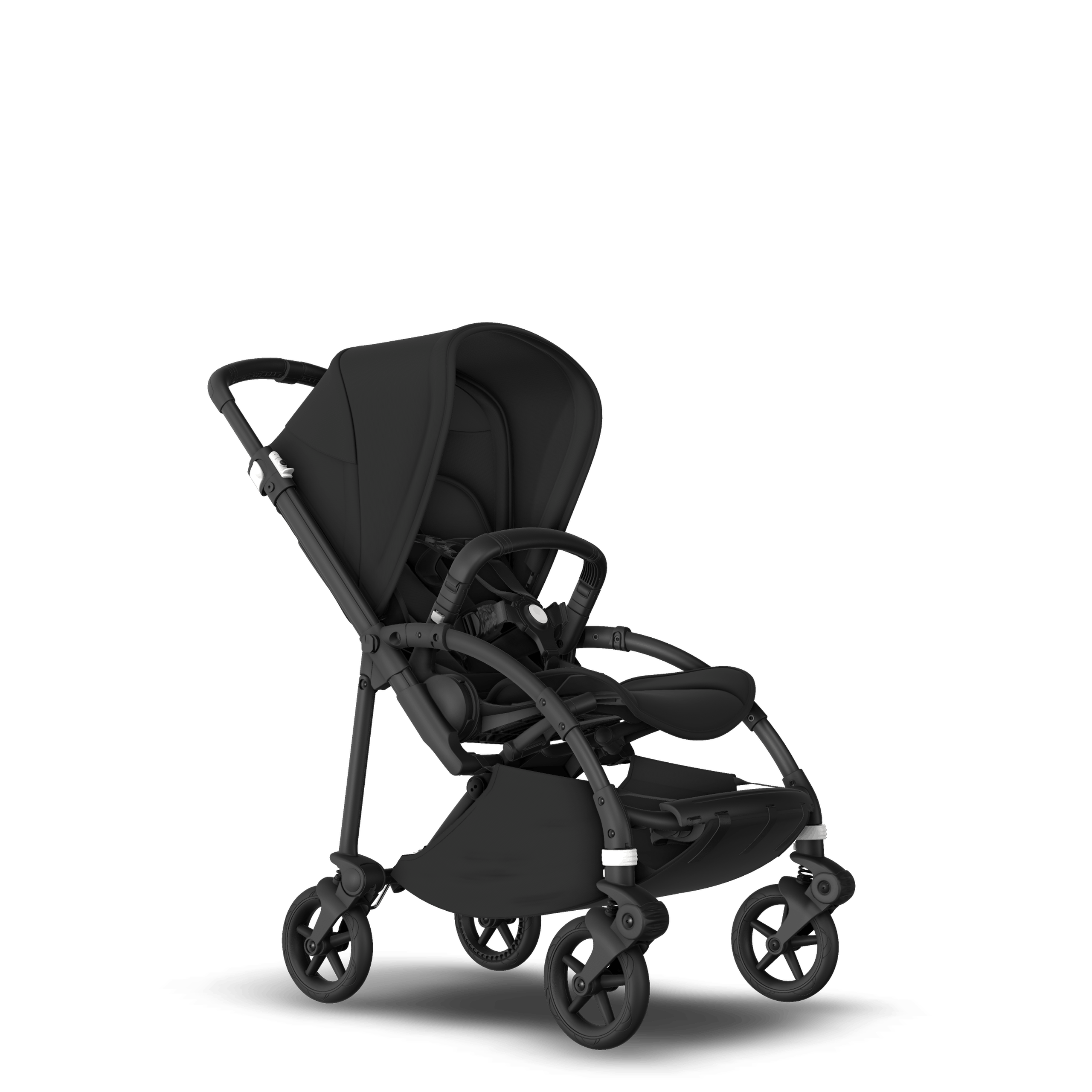 Bugaboo Bee 6 seat and carrycot pushchair black sun canopy, black fabrics, black base - Thumbnail Slide 2 of 3