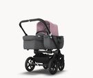 US - Bugaboo D3M stroller bundle black grey melange soft pink
