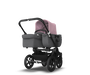 US - Bugaboo D3M stroller bundle black grey melange soft pink - Thumbnail Slide 1 of 4
