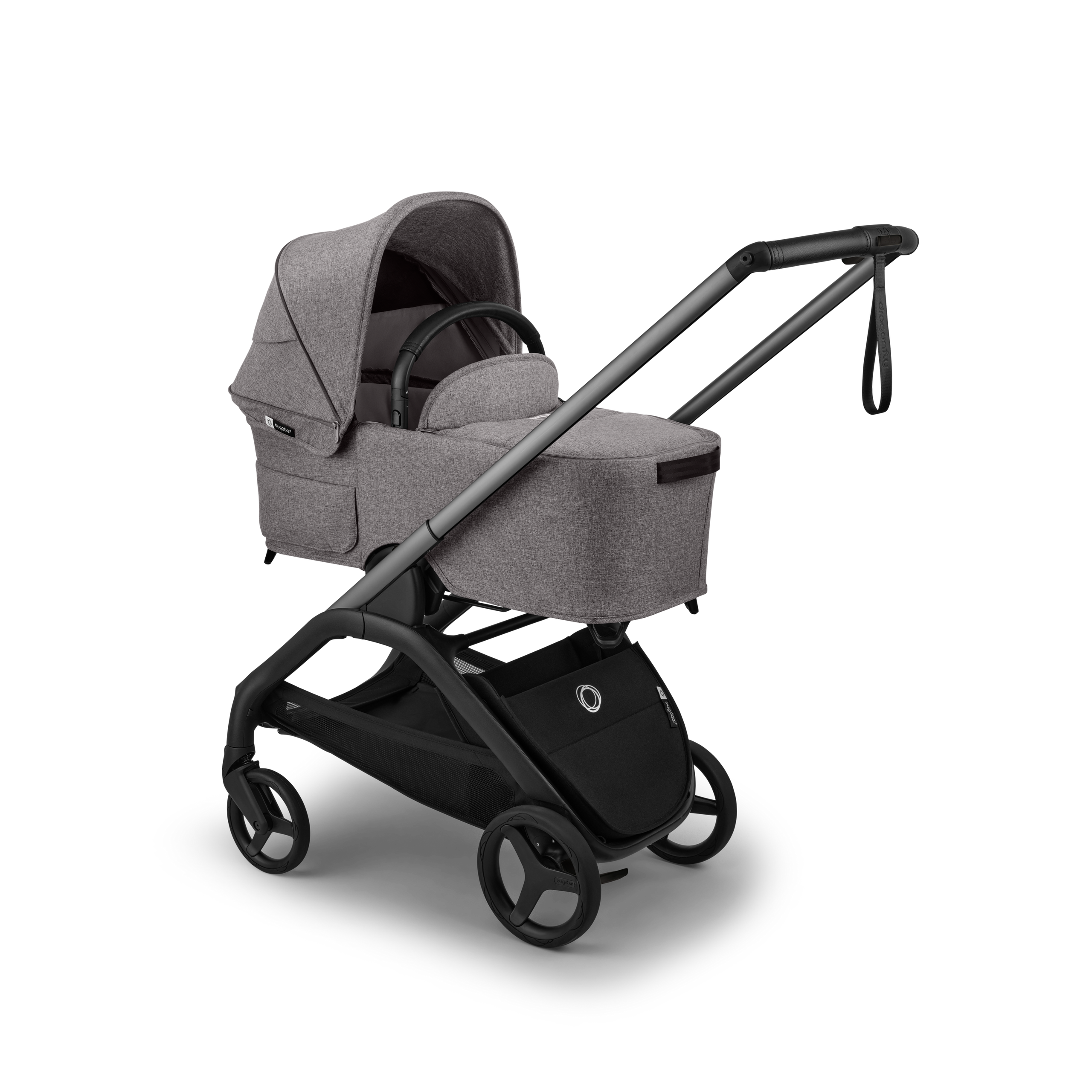 Bugaboo Dragonfly Plus 2-in-1 pushchair graphite base, grey melange fabrics, grey melange sun canopy  - Thumbnail Slide 2 of 11