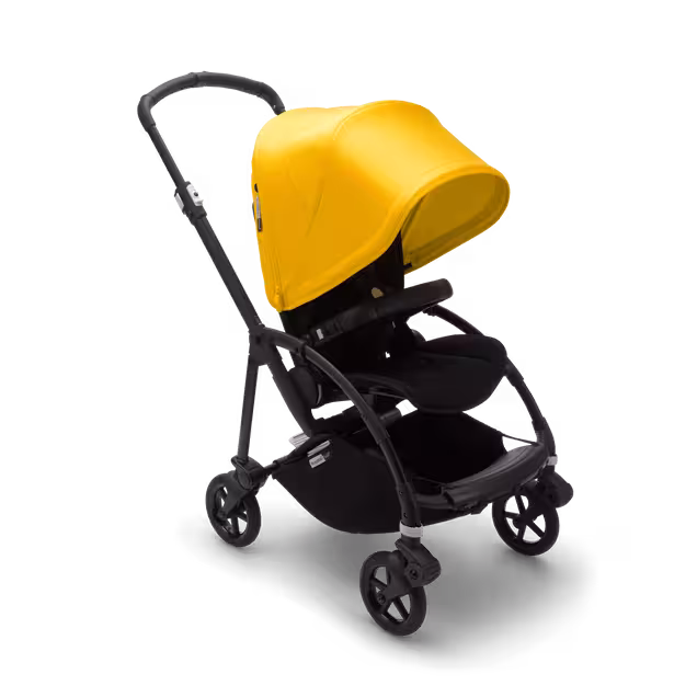 US - B6 bassinet stroller bundle black, black, lemon yellow - Main Image Slide 2 of 15