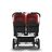 Bugaboo Donkey 3 Twin seat and bassinet stroller red sun canopy, black fabrics, aluminium base - Thumbnail Slide 3 of 9