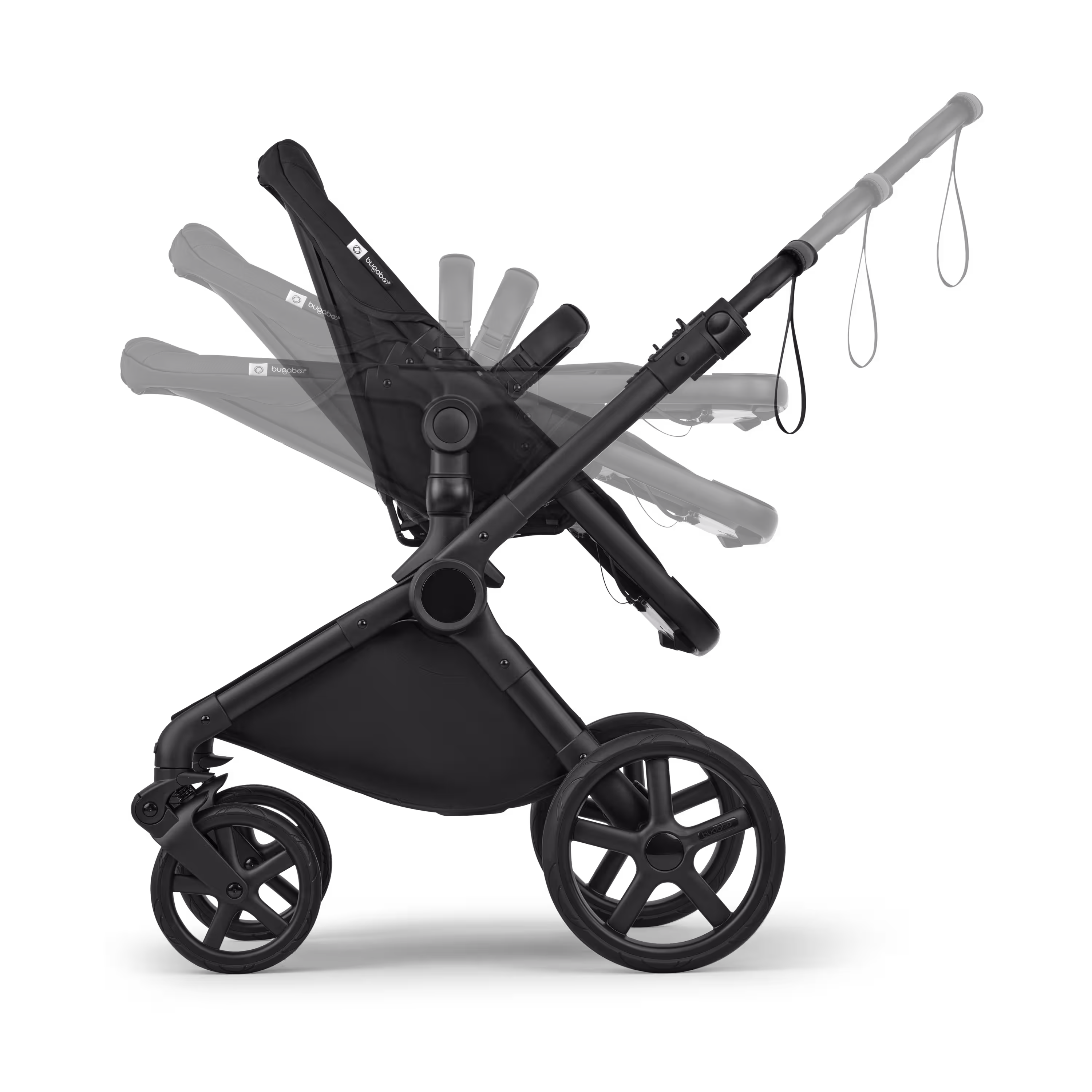 Bugaboo Cub 2-in-1 pram black base, heritage black fabrics, heritage black sun canopy - Main Modal Image Slide 8 of 11