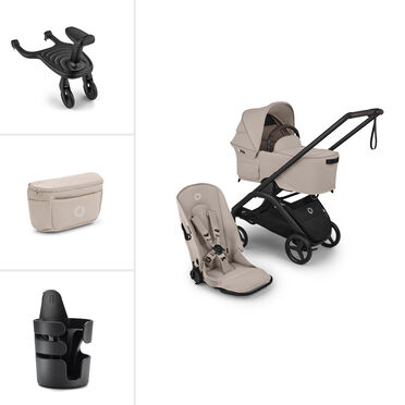 Bugaboo Dragonfly Plus Stroller with Bassinet Sibling Essentials Bundle