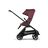 Bugaboo Dragonfly 2-in-1 stroller black base, dark cherry red fabrics, dark cherry red sun canopy - Thumbnail Slide 2 of 16