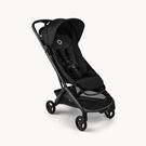 Bugaboo Butterfly 2 ultra-compact travel stroller with black chassis, Heritage Black fabrics, and Heritage Black sun canopy.