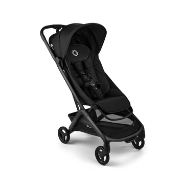 Bugaboo Butterfly 2 travel stroller black base, heritage black fabrics, heritage black sun canopy