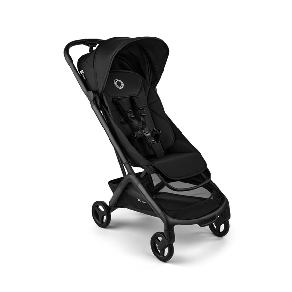 Bugaboo Butterfly 2 travel stroller black base, heritage black fabrics, heritage black sun canopy
