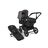 Bugaboo Donkey 5 Mono 2-in-1 stroller black base, midnight black fabrics, grey mélange sun canopy - Thumbnail Slide 1 of 12