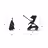 Bugaboo Dragonfly Plus seat stroller black base, desert taupe fabrics, desert taupe sun canopy  - Thumbnail Slide 5 of 11