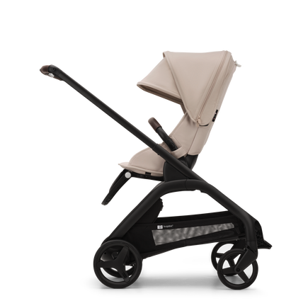 Bugaboo Dragonfly seat only pushchair black base, desert taupe fabrics, desert taupe sun canopy - view 2
