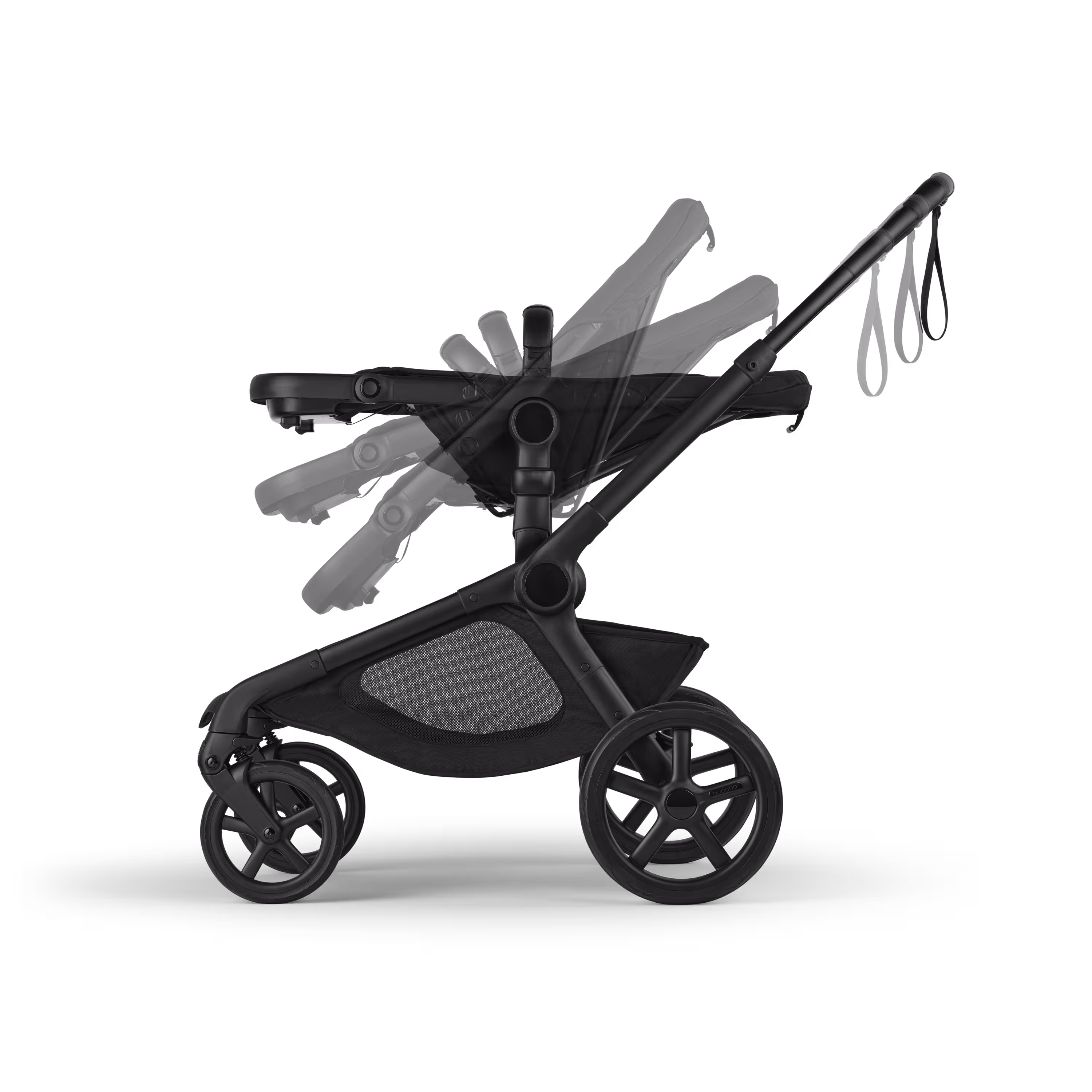 Bugaboo Kangaroo 2-in-1 stroller black base, forest green fabrics, forest green sun canopy - Main Modal Image Slide 11 of 18